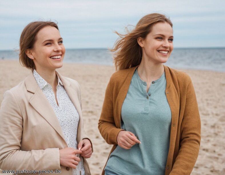 Das gemeinsame Ostsee-Foto im Frühjahr 2024 - Pia Tietjen: Werdegang, Familie und das vermeintliche GZSZ-Gerücht